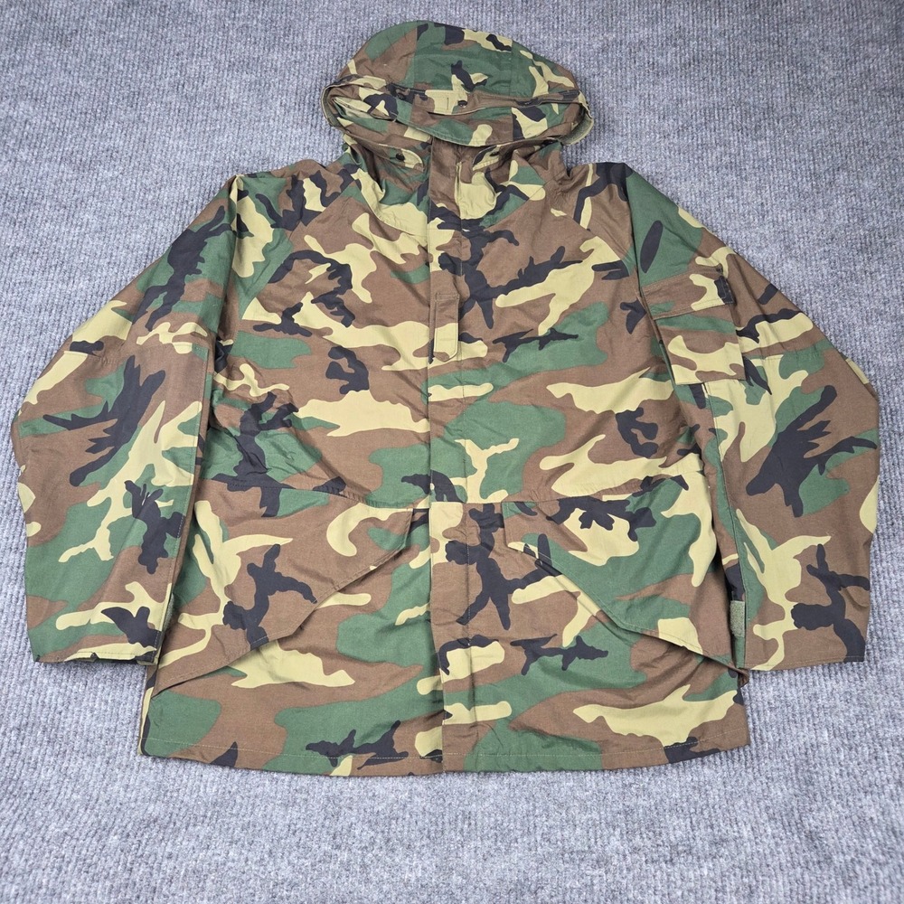 Military Parka Desert Camouflage Extended Cold Weather Hooded Jacket Large Long